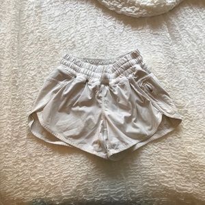 White Lululemon Running Shorts